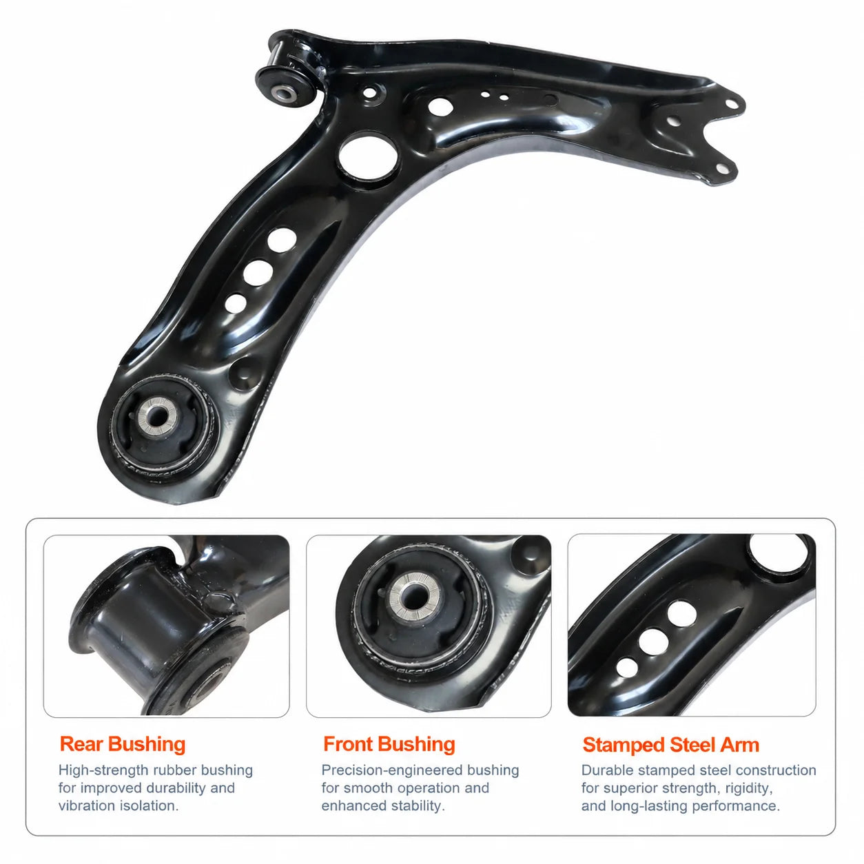 Front Left Lower Control Arm For 2015–2021 Audi A3 S3 Volkswagen Golf Jetta