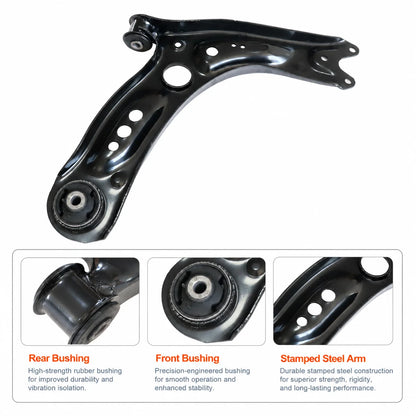 Front Left Lower Control Arm For 2015–2021 Audi A3 S3 Volkswagen Golf Jetta