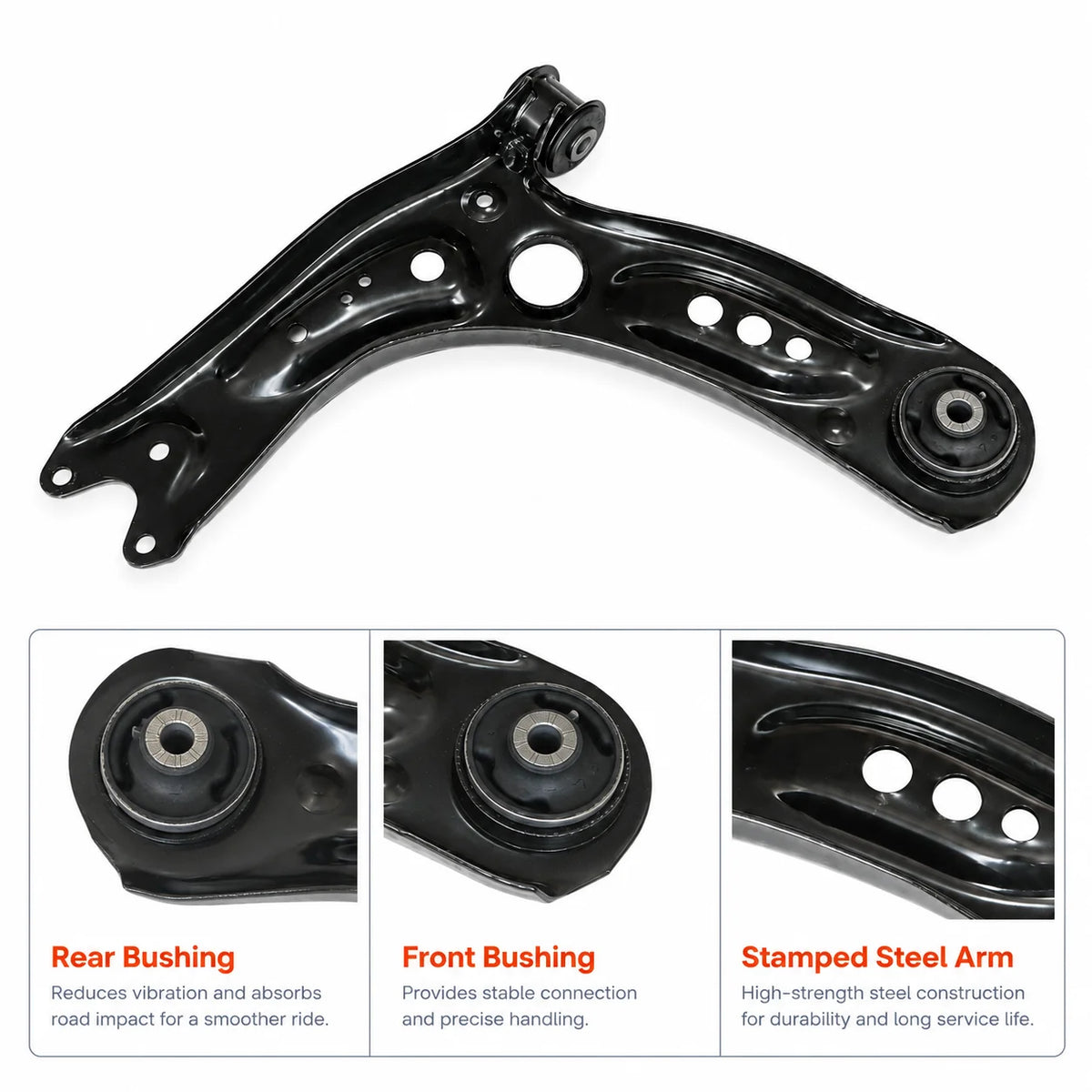 Front Right Lower Control Arm For 2015–2020 Audi A3 S3 Volkswagen Golf & Jetta