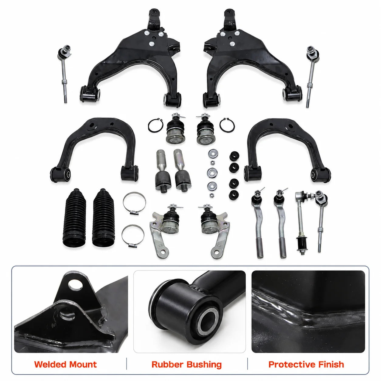 Front Upper & Lower Control Arms Tie Rods Sway Bars For 1996-2002 Toyota 4Runner