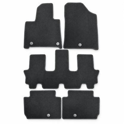 Front & Rear Floor Mats Carpet Replacement Velour For 2024-2026 Hyundai Santa Fe