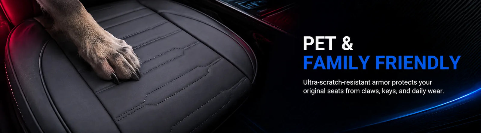 Universal 5-Seat Car Seat Covers - Luxury Microfiber Leather Full Set Front and Rear Protection (Black) highlight 5