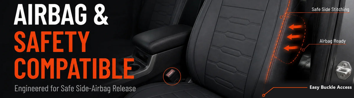 Black Universal Line-Quilted 5-Seat Car Seat Covers - Luxury Microfiber Leather Full Set highlight 4