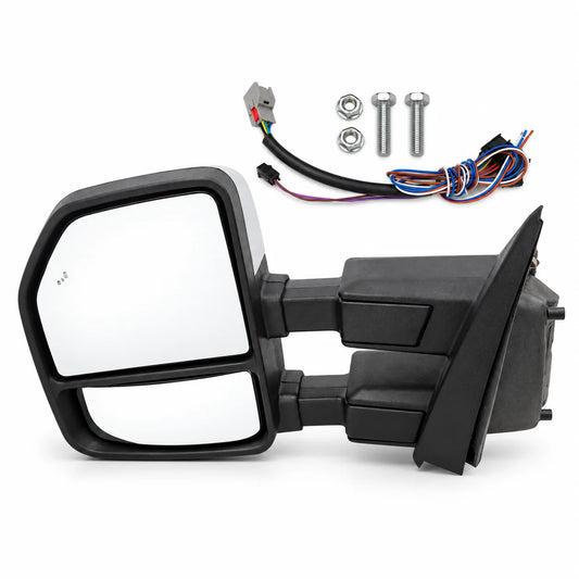 Left Front Door Side View Mirror Signal BSM For 2017-2022 Ford F-250 F-350