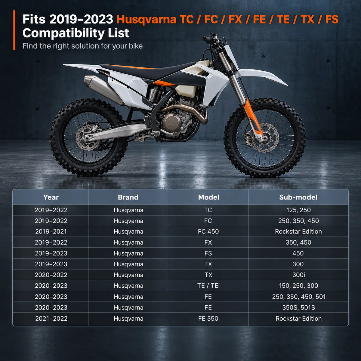 Left & Right Rear Subframe For 2020-2023 Husqvarna 150 250 300 350 450 501 TE FE