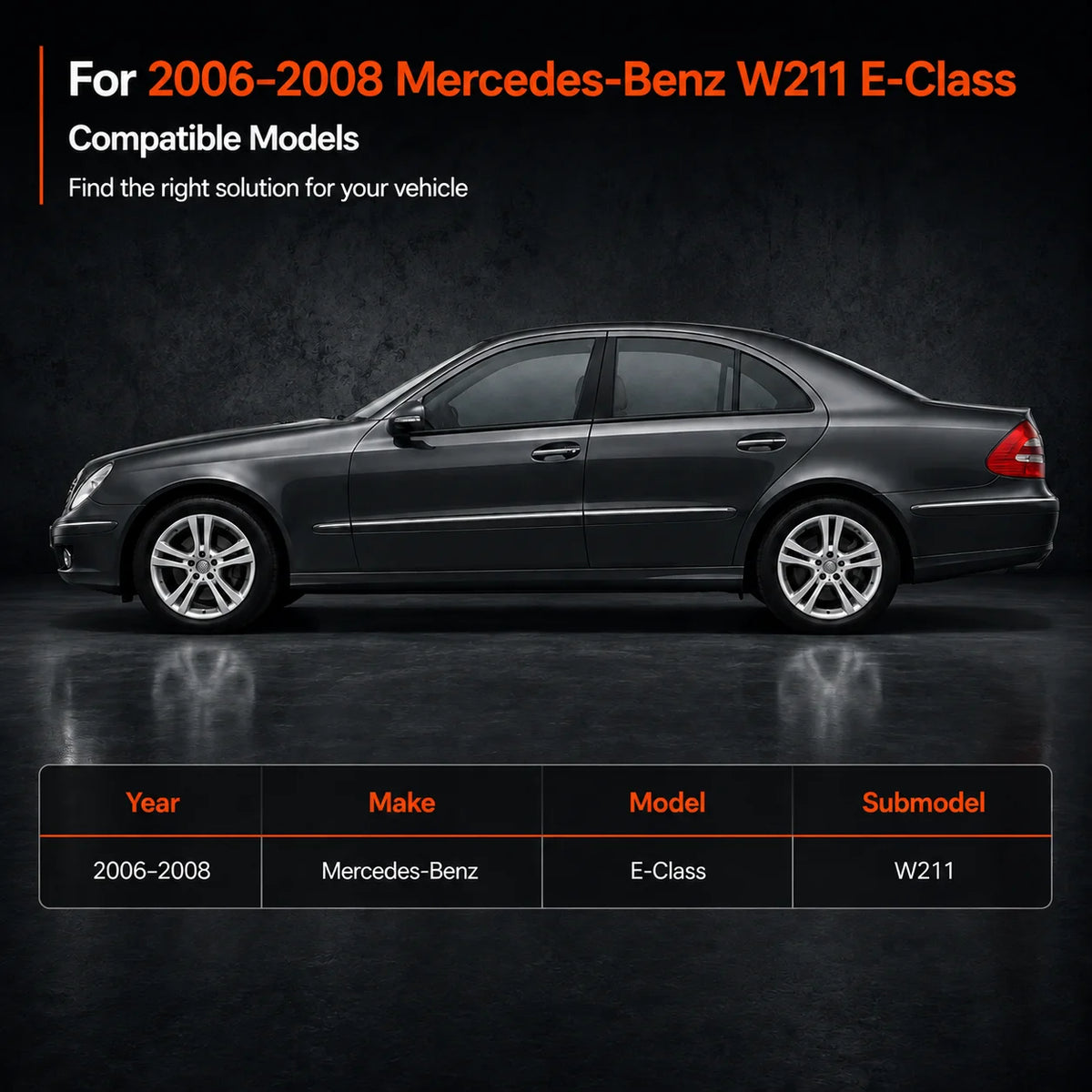 Microfiber Leather Floor Mats Liners Front & Rear For 2006-2008 Benz W211 E-Class