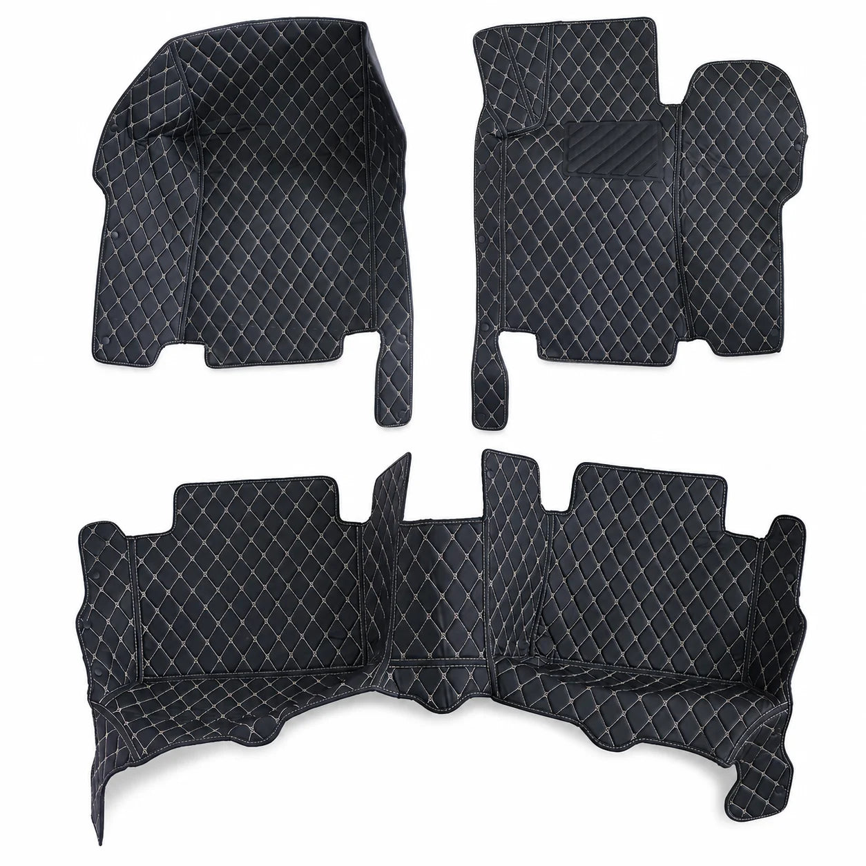 Microfiber Leather Floor Mats Liners Front & Rear For 2006-2008 Benz W211 E-Class