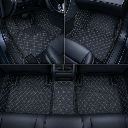 Microfiber Leather Floor Mats Liners Front & Rear For 2006-2008 Benz W211 E-Class