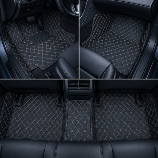 Microfiber Leather Floor Mats Liners Front & Rear For 2006-2008 Benz W211 E-Class