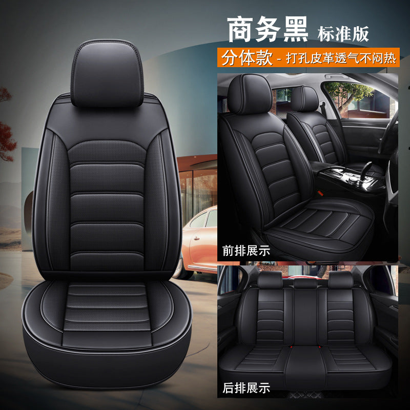 Perforated Leather Full Surround Set Car 5-Seat Cover Protector For Toyota Black