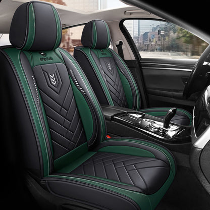 For Toyota RAV4 Tacoma Avalon Camry Car Front & Rear 5-Seat Covers PU Leather