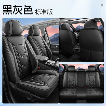 For Toyota RAV4 Prius Tacoma Avalon Car Front + Rear 5-Seat Covers Faux Leather