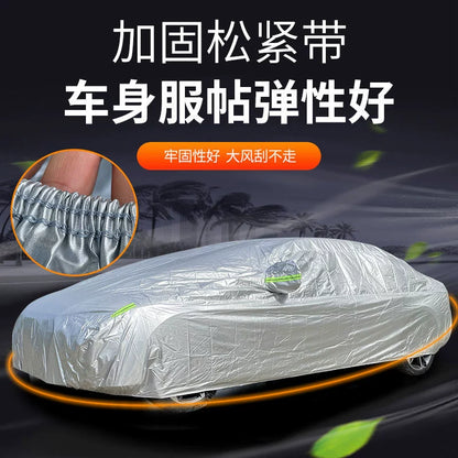 Car Cover For Outdoor Sun Dust Scratch Rain Snow Waterproof Breathable Silver US