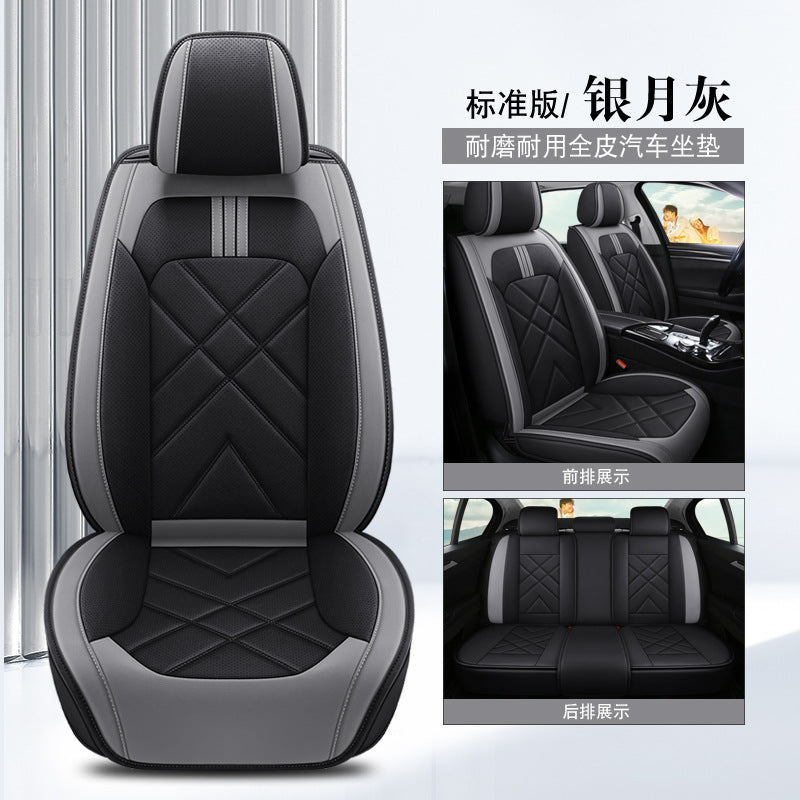 For Toyota RAV4 Tacoma Avalon Camry Car Front & Rear 5-Seat Covers Faux Leather