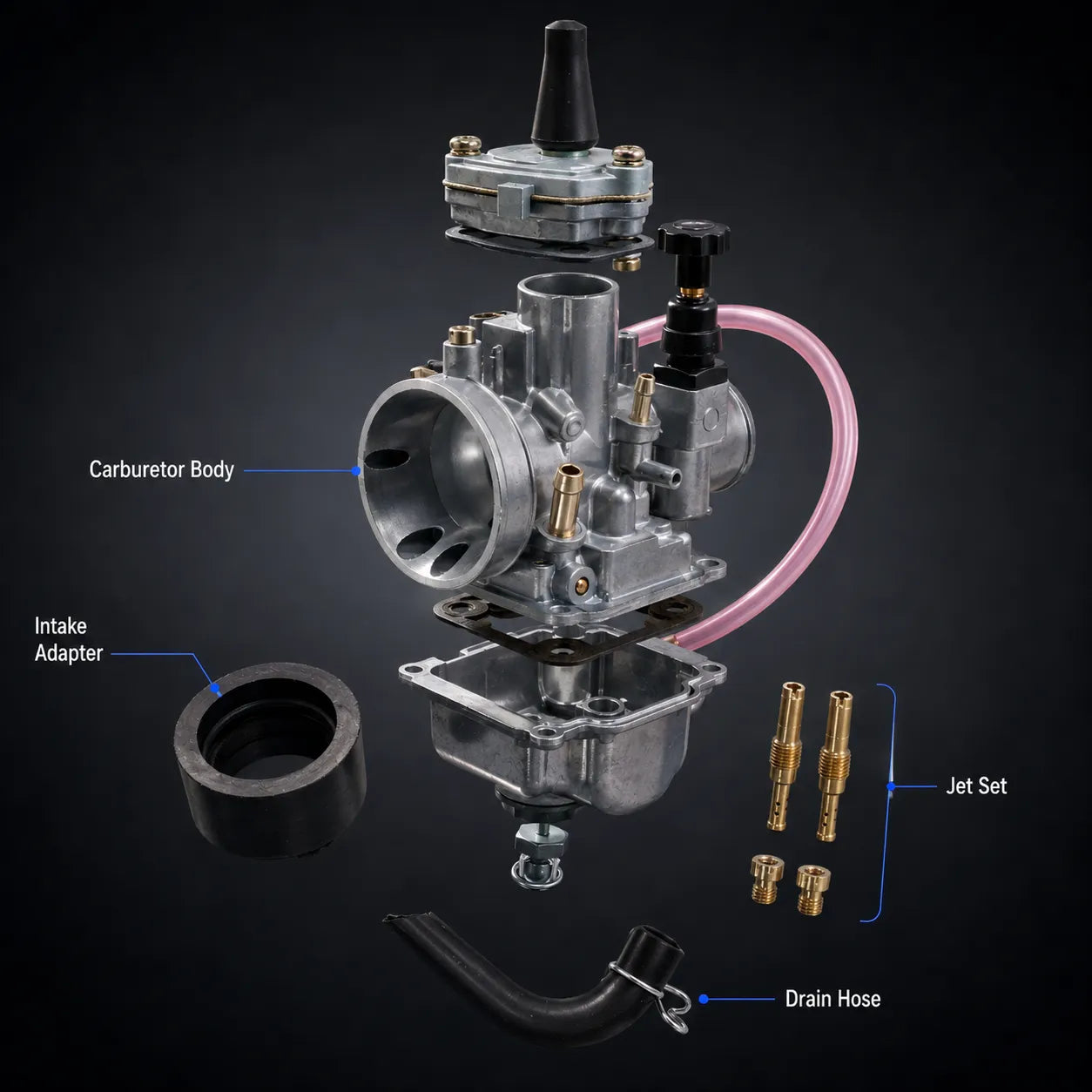 PWK 28mm Carburetor Replacement for Yamaha Blaster 200 YFS200 016 144