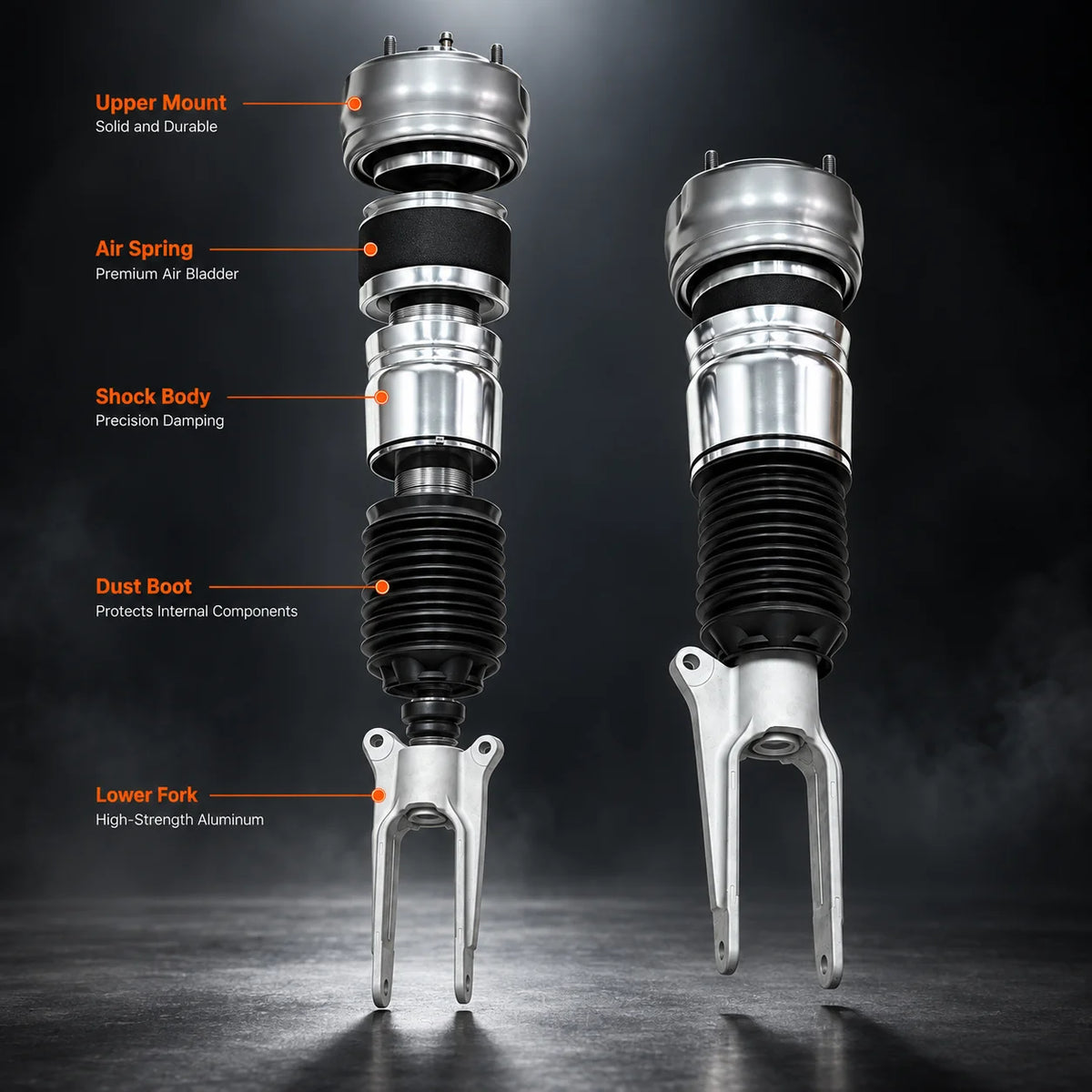 Pair Front Air Suspension Shock Struts For 2020-2016 Porsche Panamera