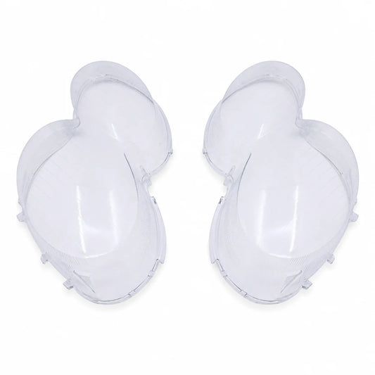 Pair Front Headlight Lens Cover & Glue For 2003-2008 Benz W230 SL500 SL600 SL55