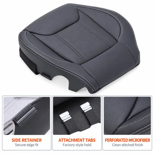 Passenger Bottom Replacement Seat Cover Black For 2019-2024  Subaru Forester