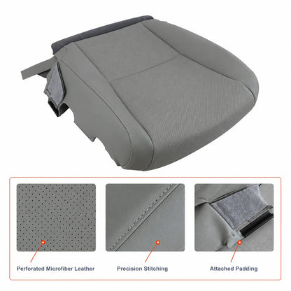 Passenger Bottom Seat Perforated Cover Gray For 2010-2015 Lexus RX350 RX450h