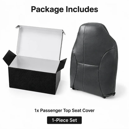 Driver & Passenger Bottom & Top Leather Seat Cover Dark Gray For 1998-2002 Dodge Ram