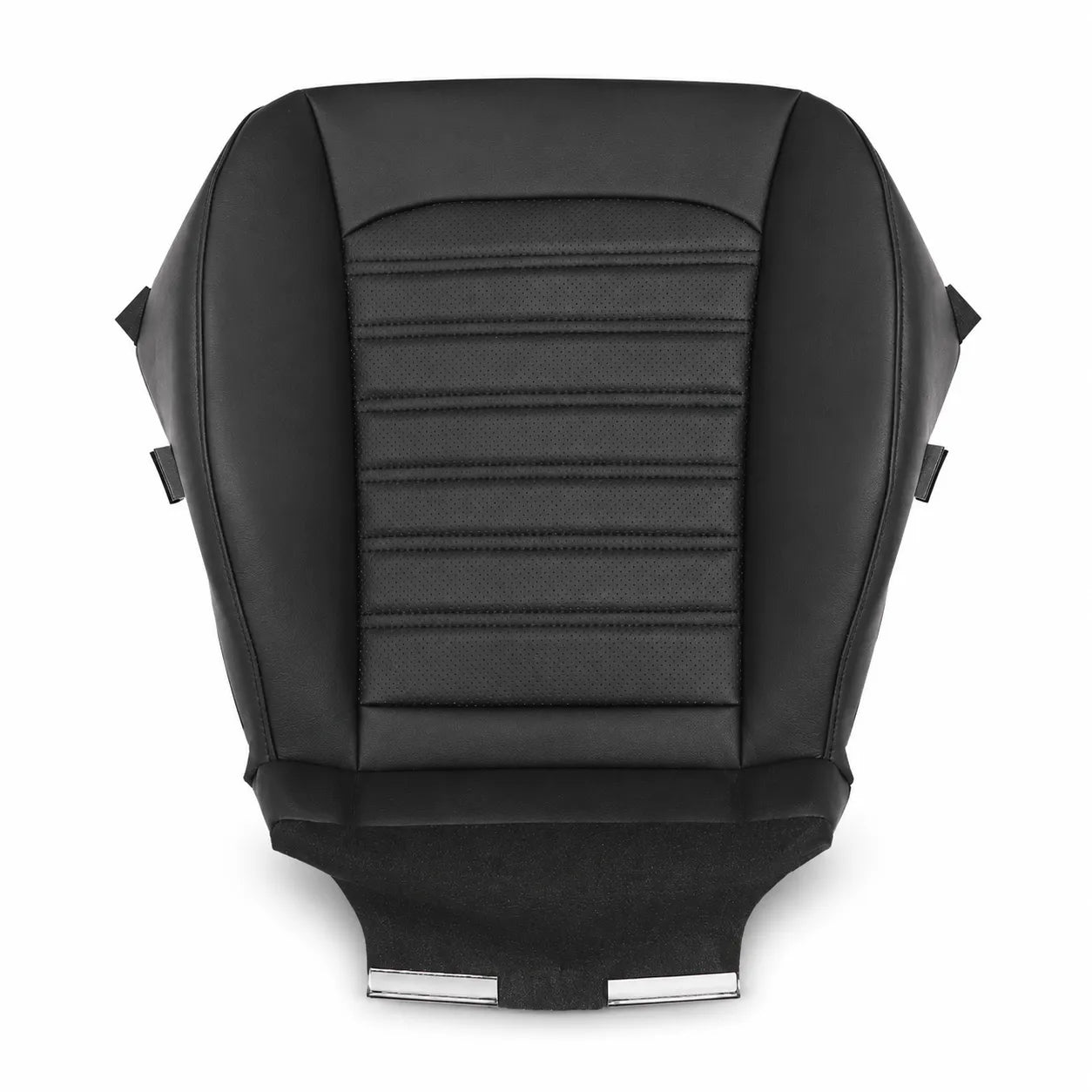 Perforated Leather Driver Side Bottom Seat Cover in Black for 2013-2017 Ford Fusion
