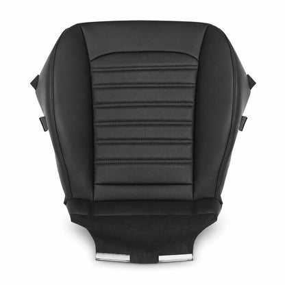 Perforated Leather Driver Side Bottom Seat Cover in Black for 2013-2017 Ford Fusion
