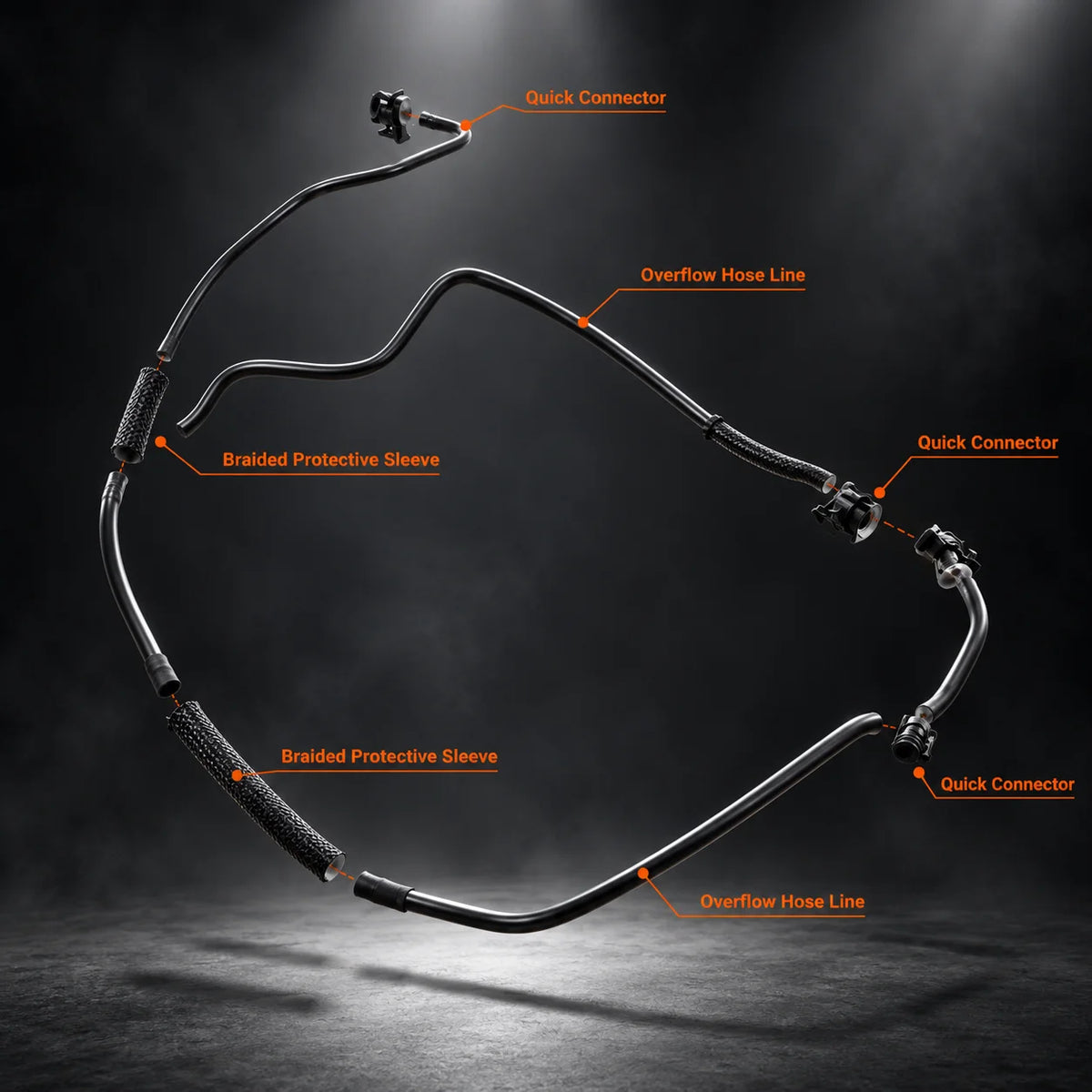 Radiator Overflow Water Tank Hose For 2013-2016 Ford Escape 2.0L L4