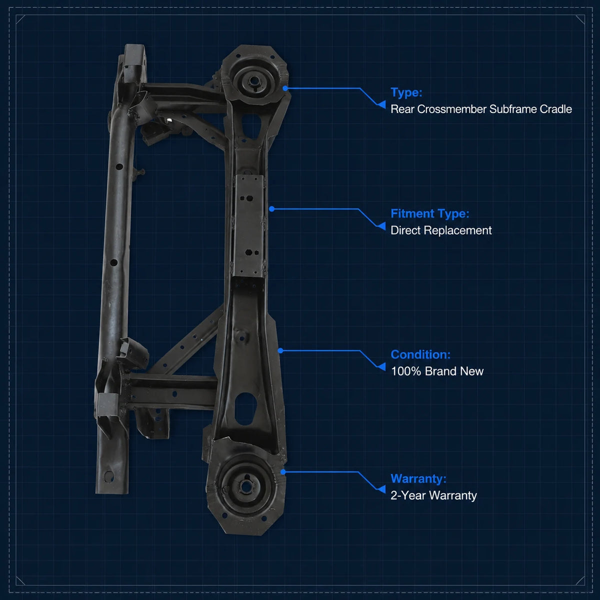 Rear Crossmember Subframe Beam with Sway Bar for 2000-2011 Ford Focus 8S4Z 5035 A
