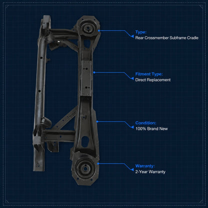 Rear Crossmember Subframe Beam with Sway Bar for 2000-2011 Ford Focus 8S4Z 5035 A
