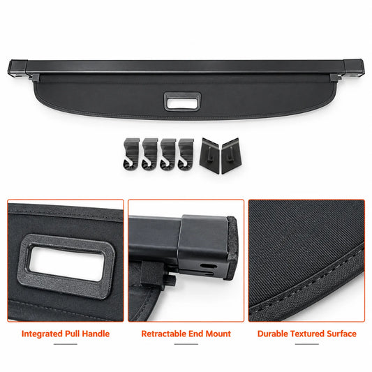 Rear Trunk Cargo Cover Retractable Luggage Shade For 2021-2025 Bronco Sport
