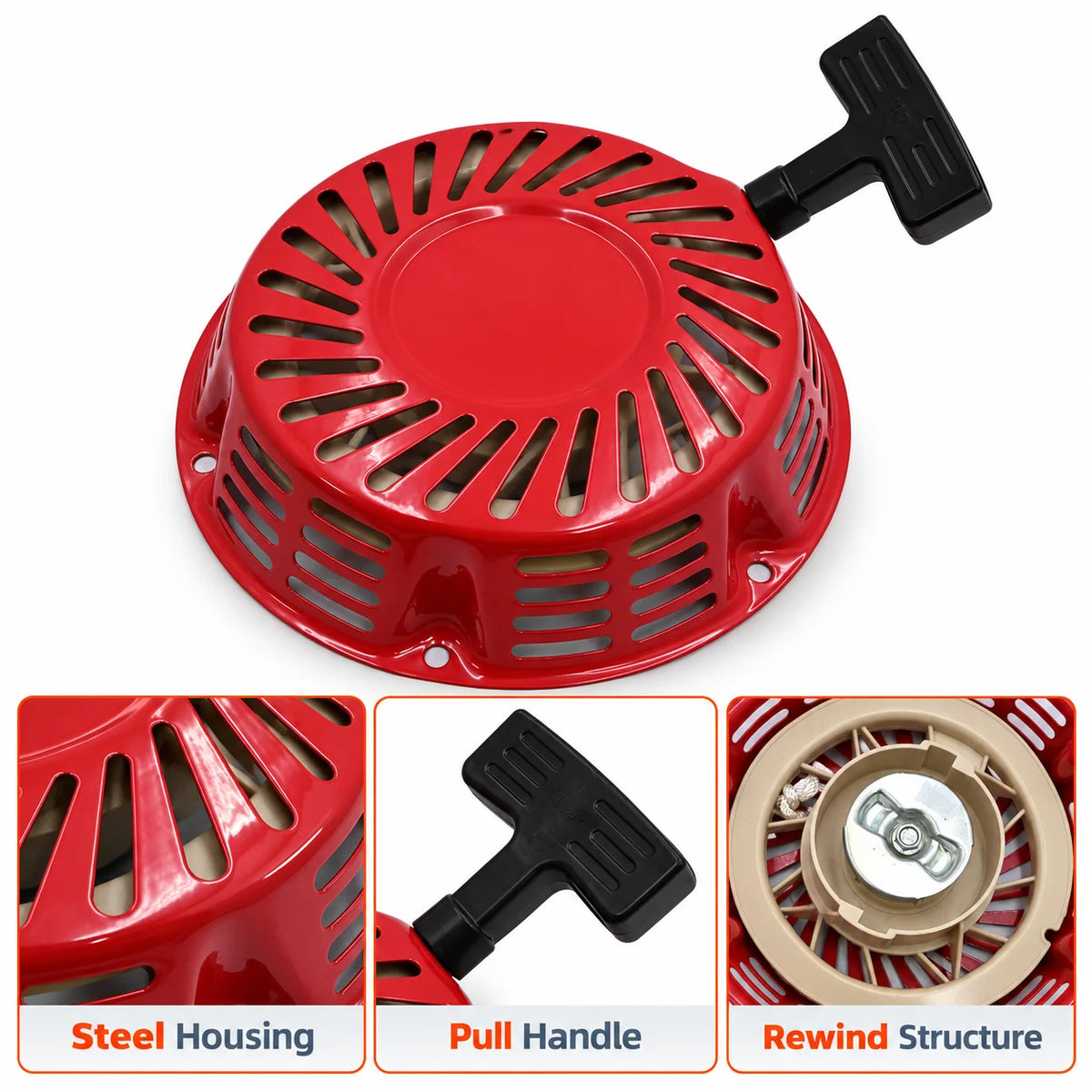 Red Recoil Pull Starter Replacement For Honda GX240 GX270 Engine Generator