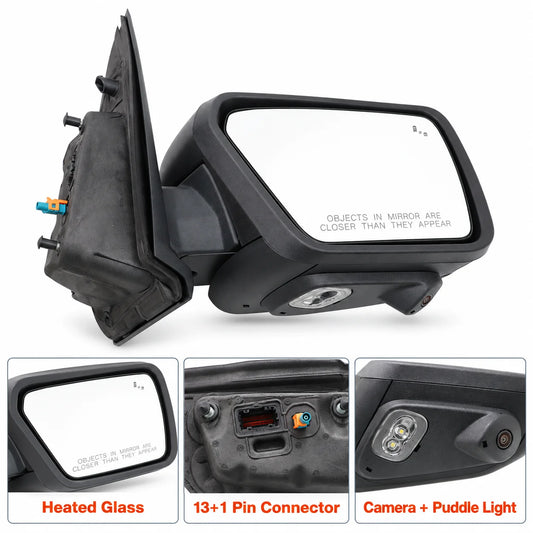 Right Side Door Mirror w/Camera Blind Spot For 2021-2023 Ford F150
