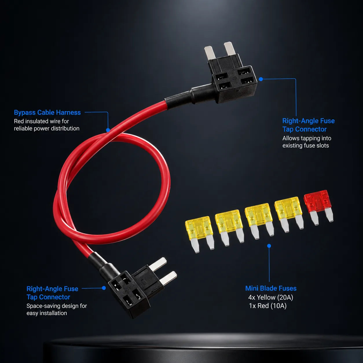 TIPM Fuel Pump Relay Bypass Cable Kit for Dodge Ram Jeep Chrysler 2008 2016 14AWG 20AMP