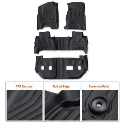 TPE 3Row Floor Mats Liner For 2015-2020 Chevy Suburban GMC Yukon XL Bucket Seats