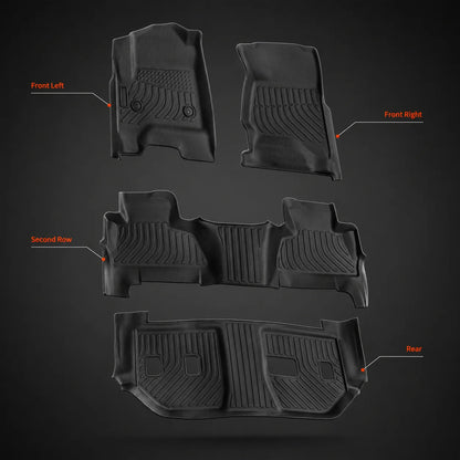 TPE 3Row Floor Mats Liner For 2015-2020 Chevy Suburban GMC Yukon XL Bucket Seats