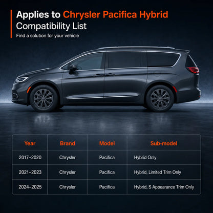 TPE 3 Row Floor Mats Liners For 2017-2025 Chrysler Pacifica Hybrid