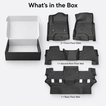 TPE Floor Mats 3 Row Floor Liners For 2015-2020 Cadillac Escalade