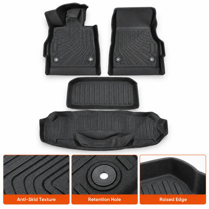TPE Floor Mats & Front Rear Trunk Liners Set for 2020-2025 Chevy Corvette C8