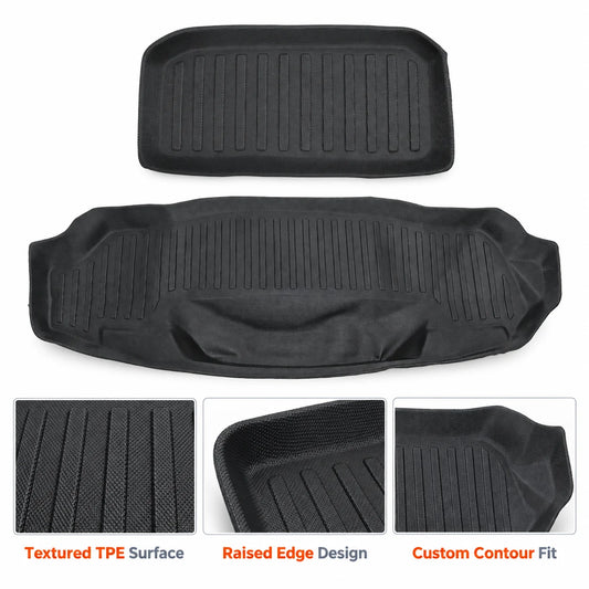 TPE Front Rear Trunk Liner Floor Mat For 2020-2025 Chevrolet Corvette C8 Z06 Z51