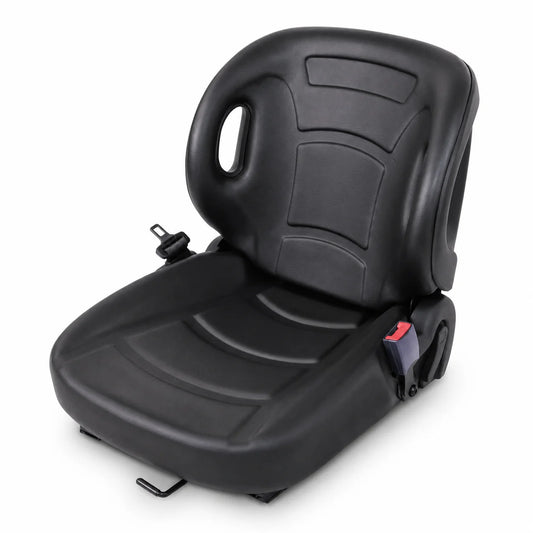 Universal Forklift Seat with Armrest and Safety Belt, Adjustable Backrest & Switch