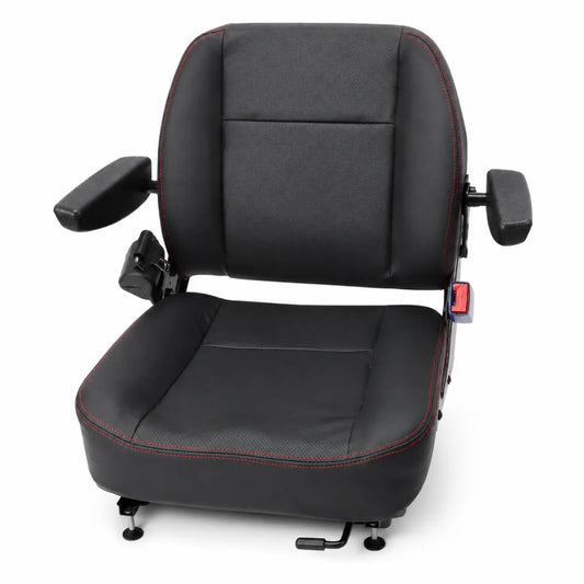 Universal Forklift Tractor Mower Excavator Dozer Seat With Armrest & Safe Belt