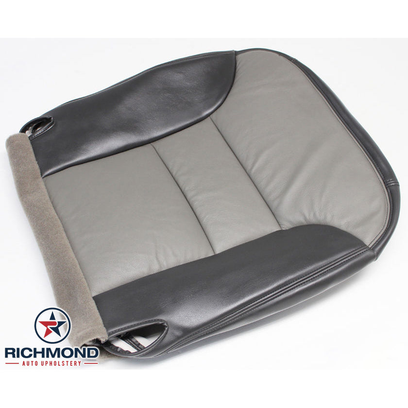 1999 2000 Fits Chevrolet Tahoe Z71 Driver Bottom Leather Seat Cover 2 Tone Gray