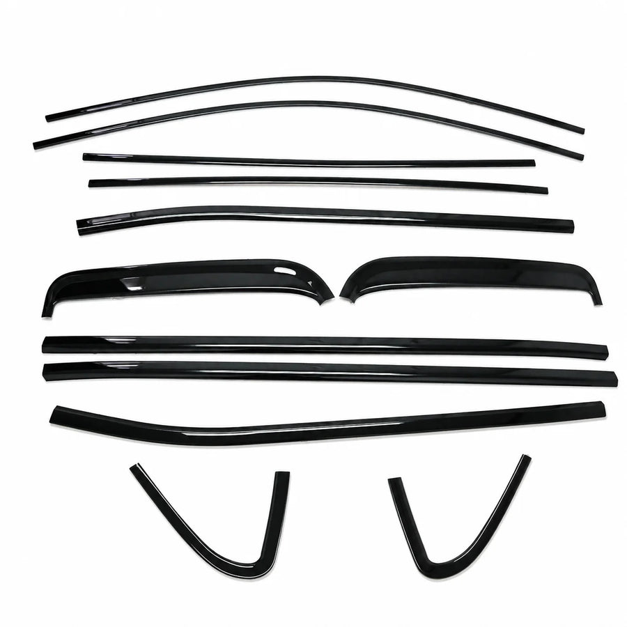 Windows Sill Molding Strip Trim Gloss Black Steel For 2019-2026 GMC Sierra 1500