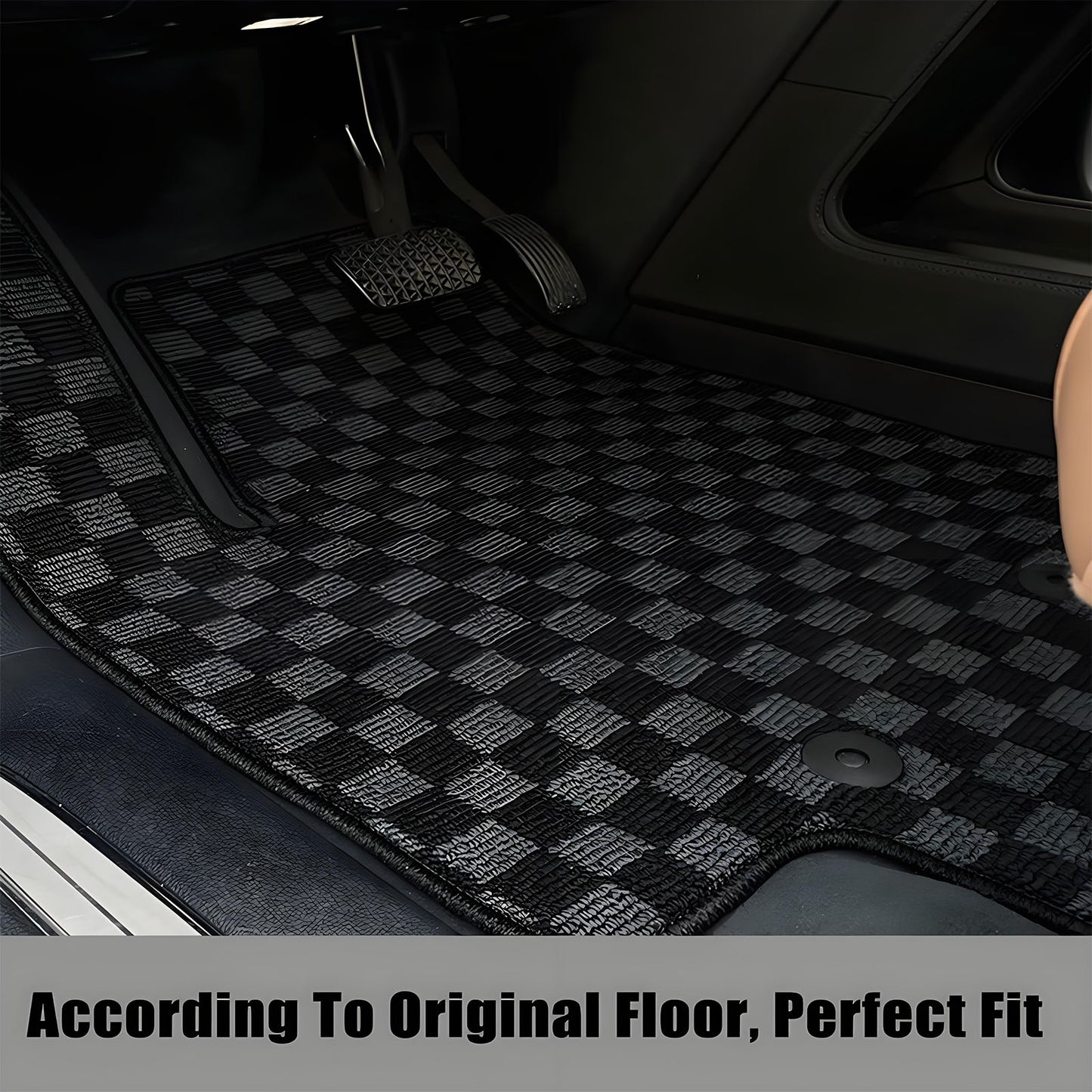 For 2019 2020 2021 2022 2023 2024 BMW 3-Series G20 & M3 G80 2-Row Checkered Flag Carpet Floor Mats