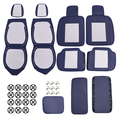 For 2009-2021 Dodge Ram 1500 2010-2021 2500 3500 Full Set Car Seat Cover Leather