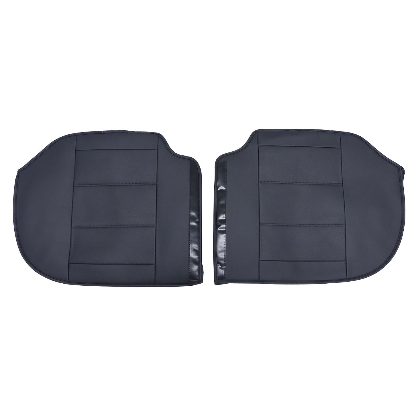 Leather Car Seat Covers 5 Seat For Toyota Front+Rear Seat Protectors Black Pad