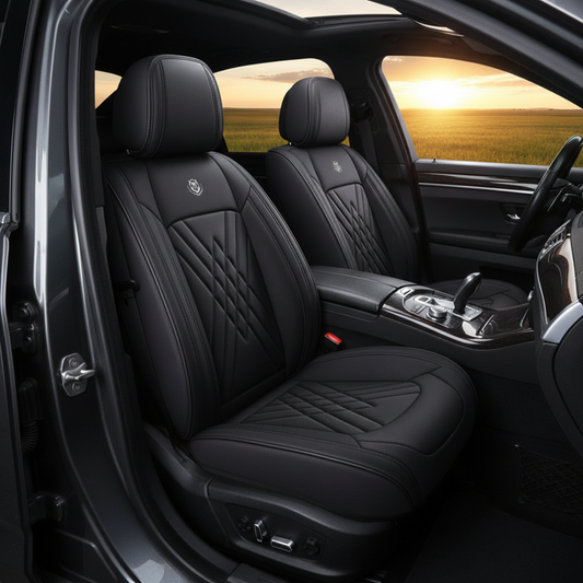 Hyundai Black Diamond Seat Cover - Sunrise Grassland Scene