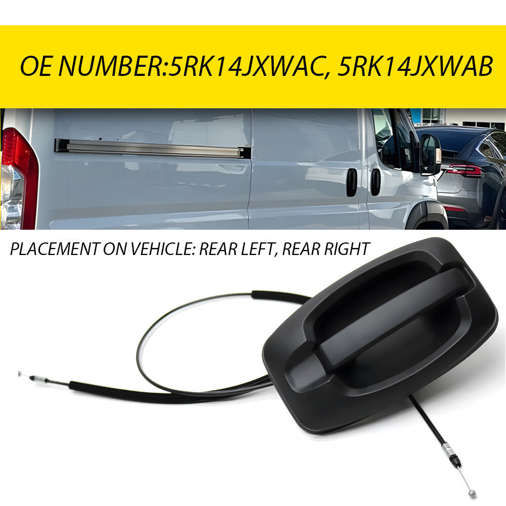 For Ram ProMaster 2500 3500 2014-2022 Sliding Door Handle with Cable 5RK14JXWAB