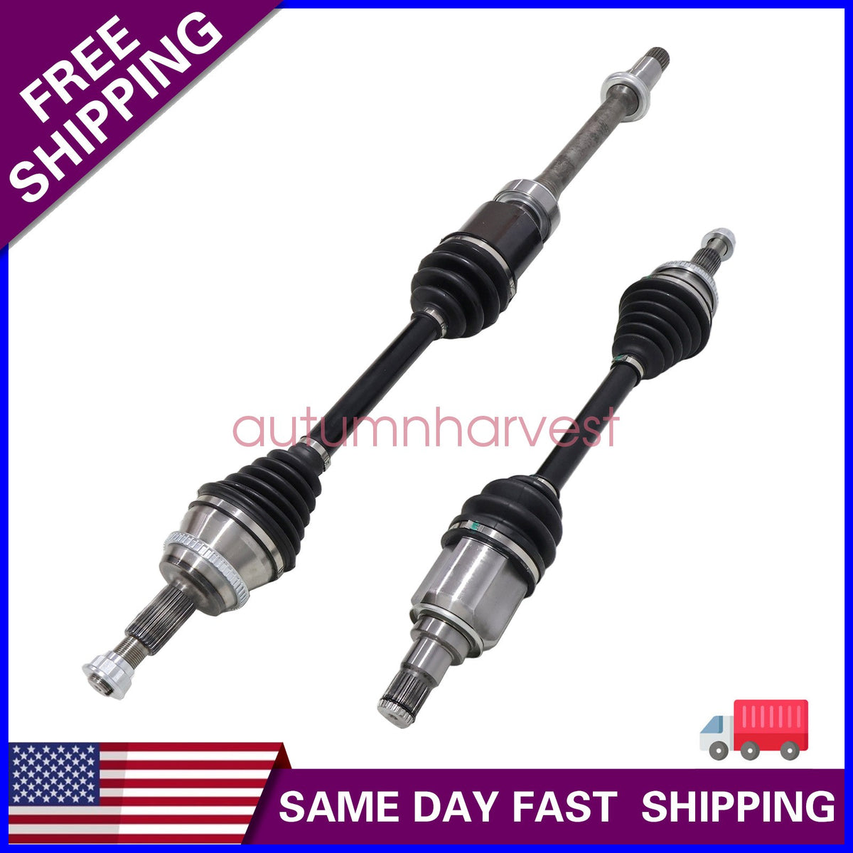 For 2007 08 09-2018 Toyota Camry Avalon ES350 3.5L Front Pair CV Axle Assembly