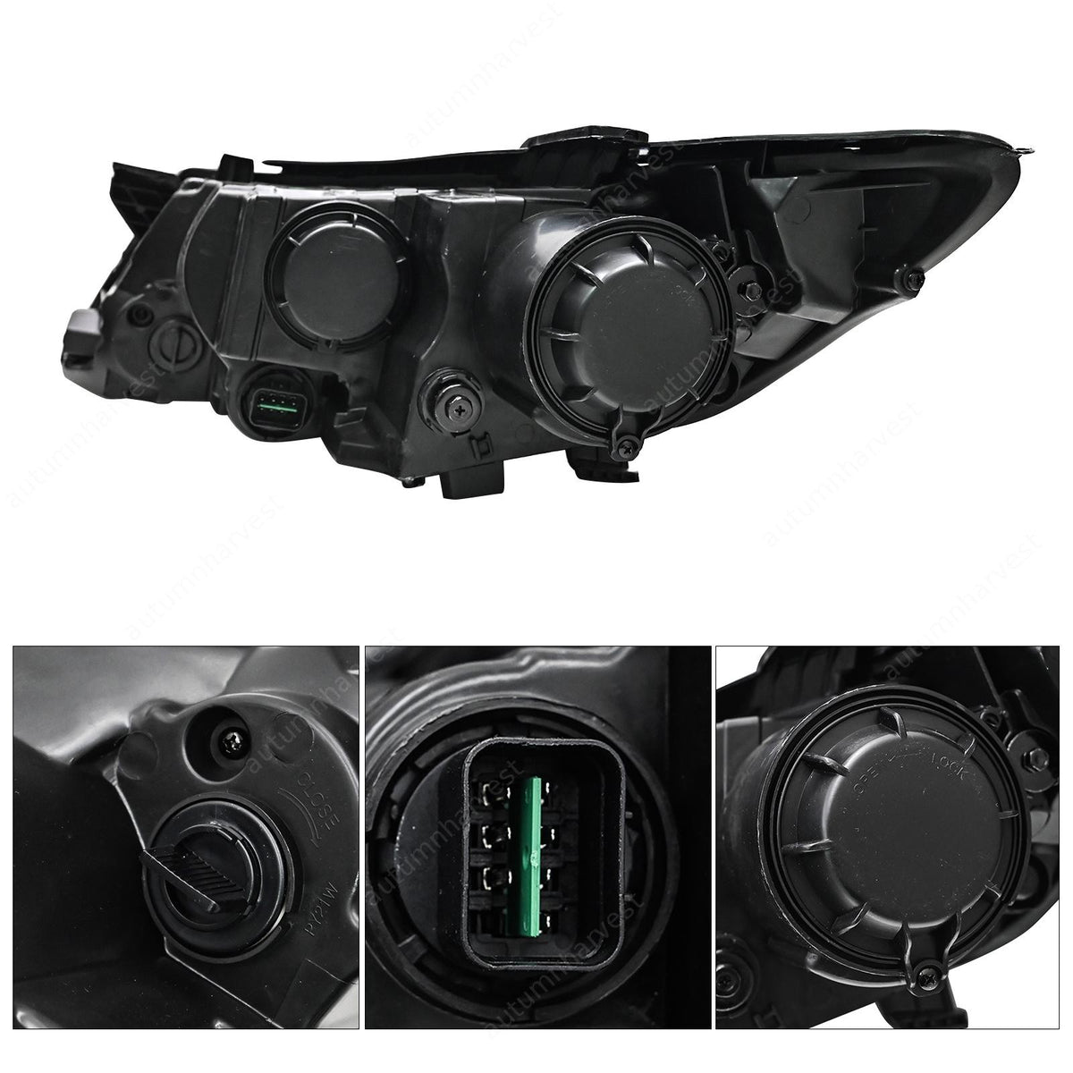 Pair For 2011 2012 2013 Kia Optima Headlights Assembly Black Housing L+R Front
